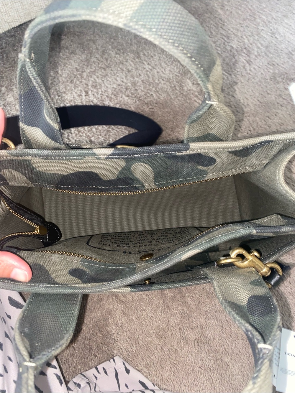 Like new Coach Camo Cargo Tote - Picture 8 of 9